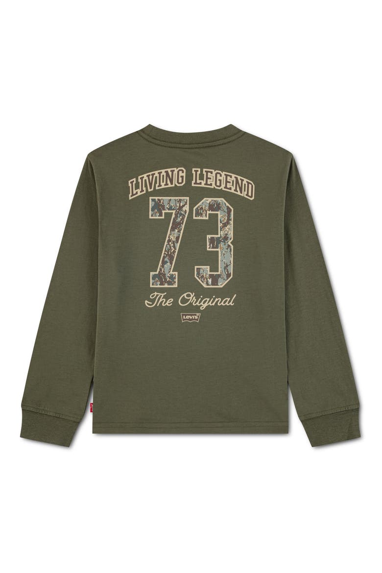 Kids' Graphic Long Sleeve T-Shirt, Main, color, OLIVE NIGHT