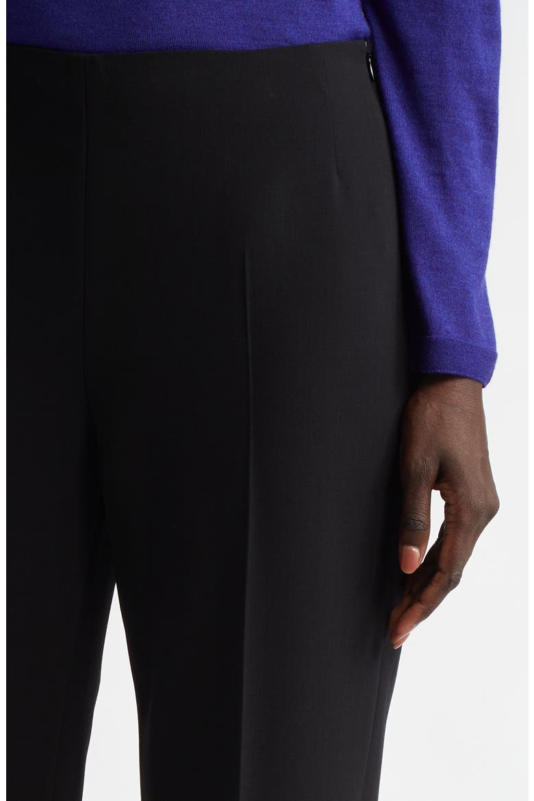 Carole Stretch Wool Double Face Pants, Alternate, color, 009 BLACK