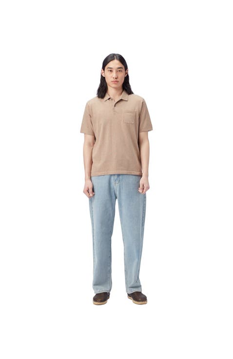 Men's Cotton Silk Cashmere Blend Polo Shirt