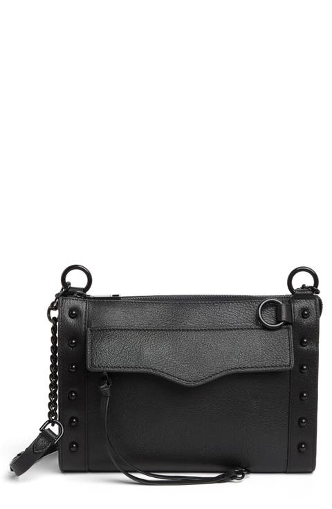 MAB Studded Leather Crossbody Bag