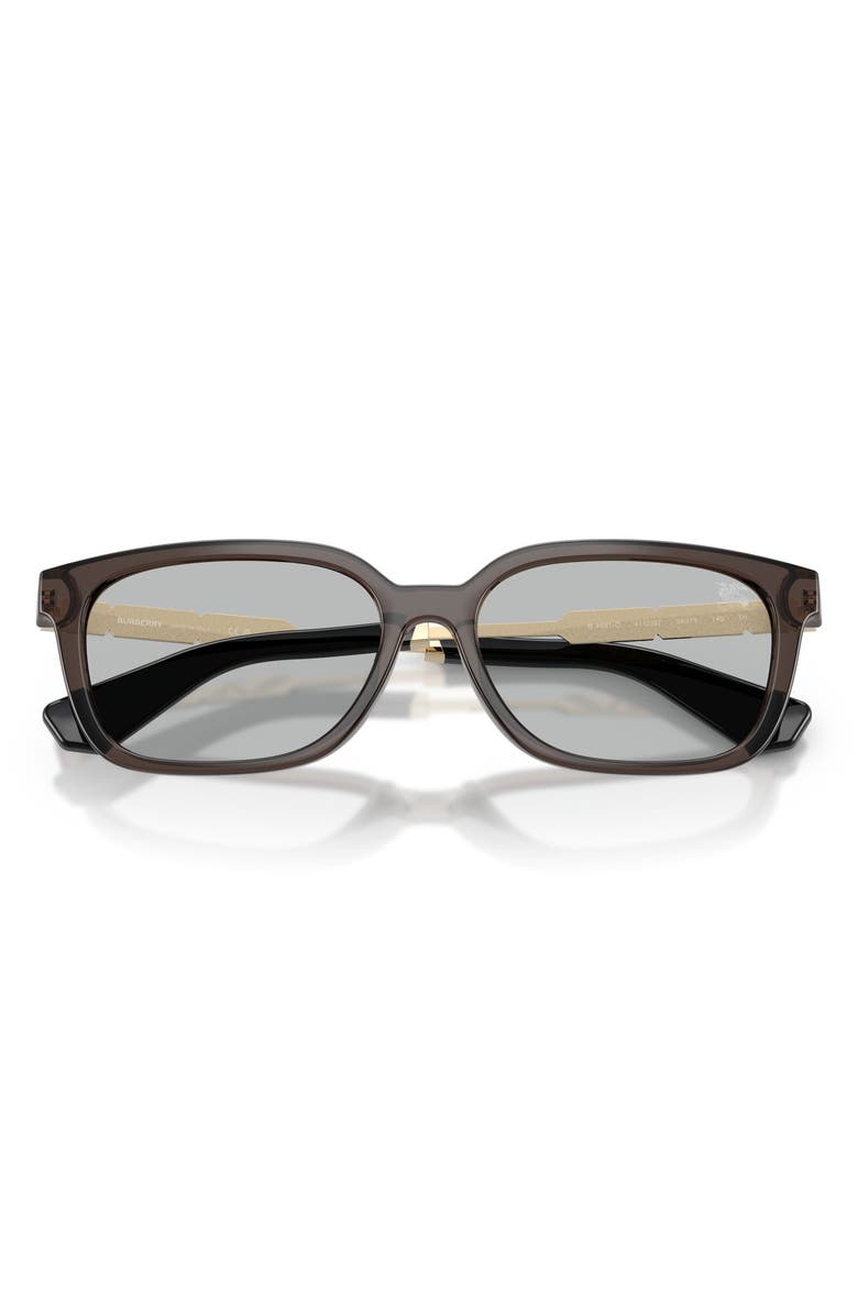 Burberry 54mm Rectangular Sunglasses, Alternate, color, Grey / Light Grey