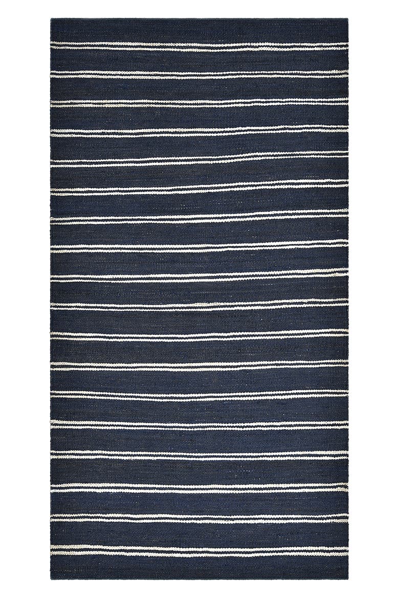 Lilly Stripe Handmade Area Rug, Main, color, BLUE