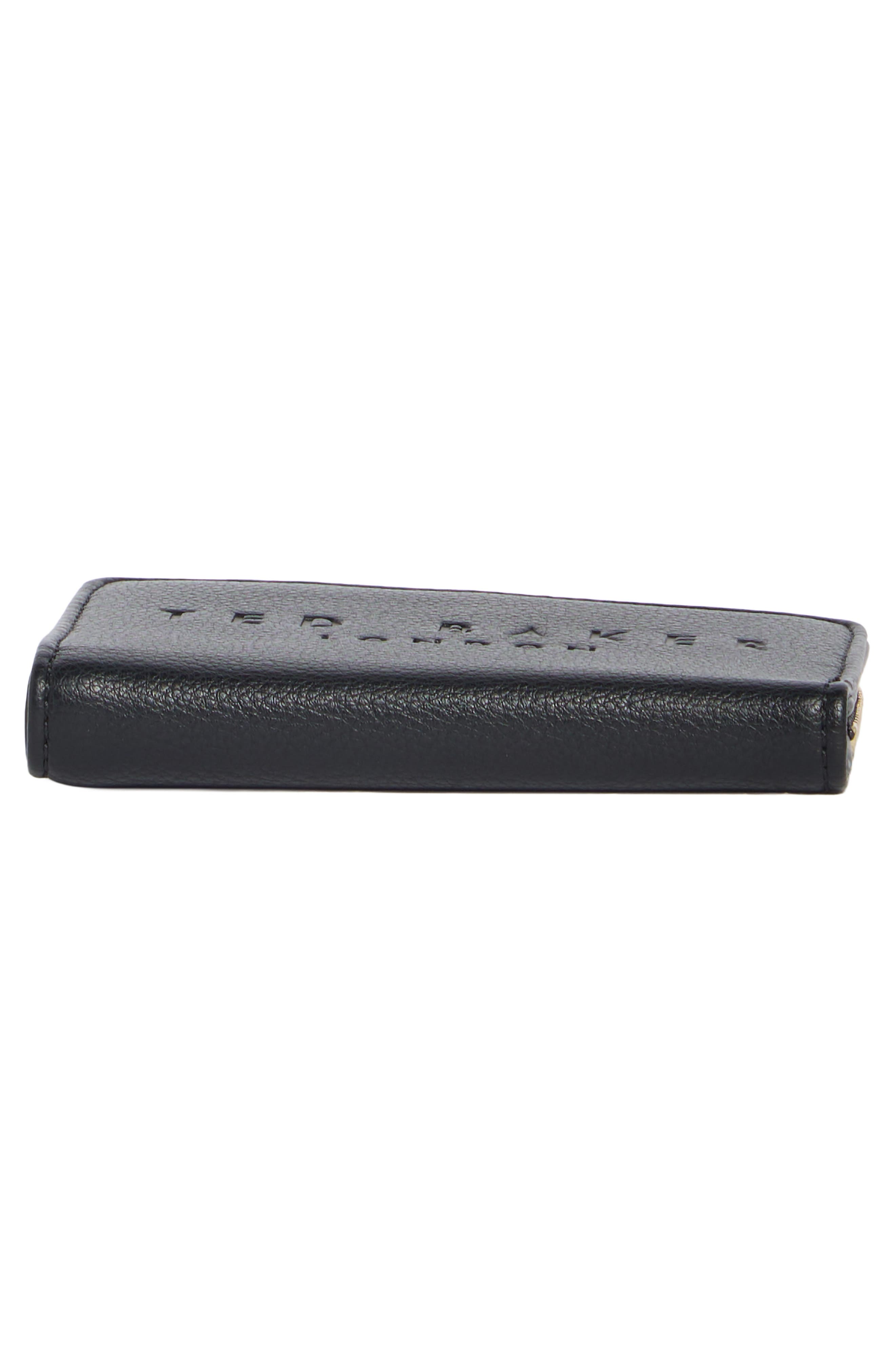 Indy Faux Leather Wristlet, Alternate, color, BLACK SYNTHETIC PEBBLE