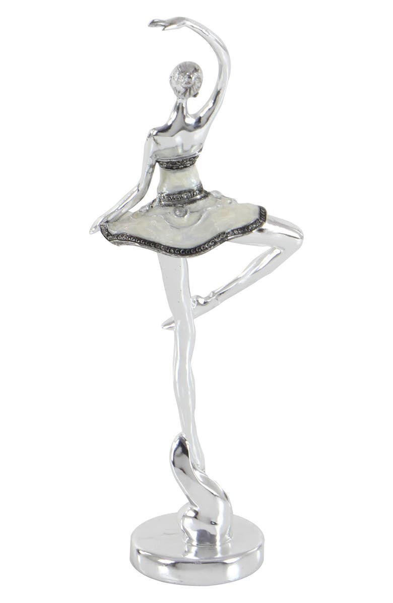 VIVIAN LUNE HOME Silvertone Polystone Glam Dancer Sculpture - Set of 3, Alternate, color, 