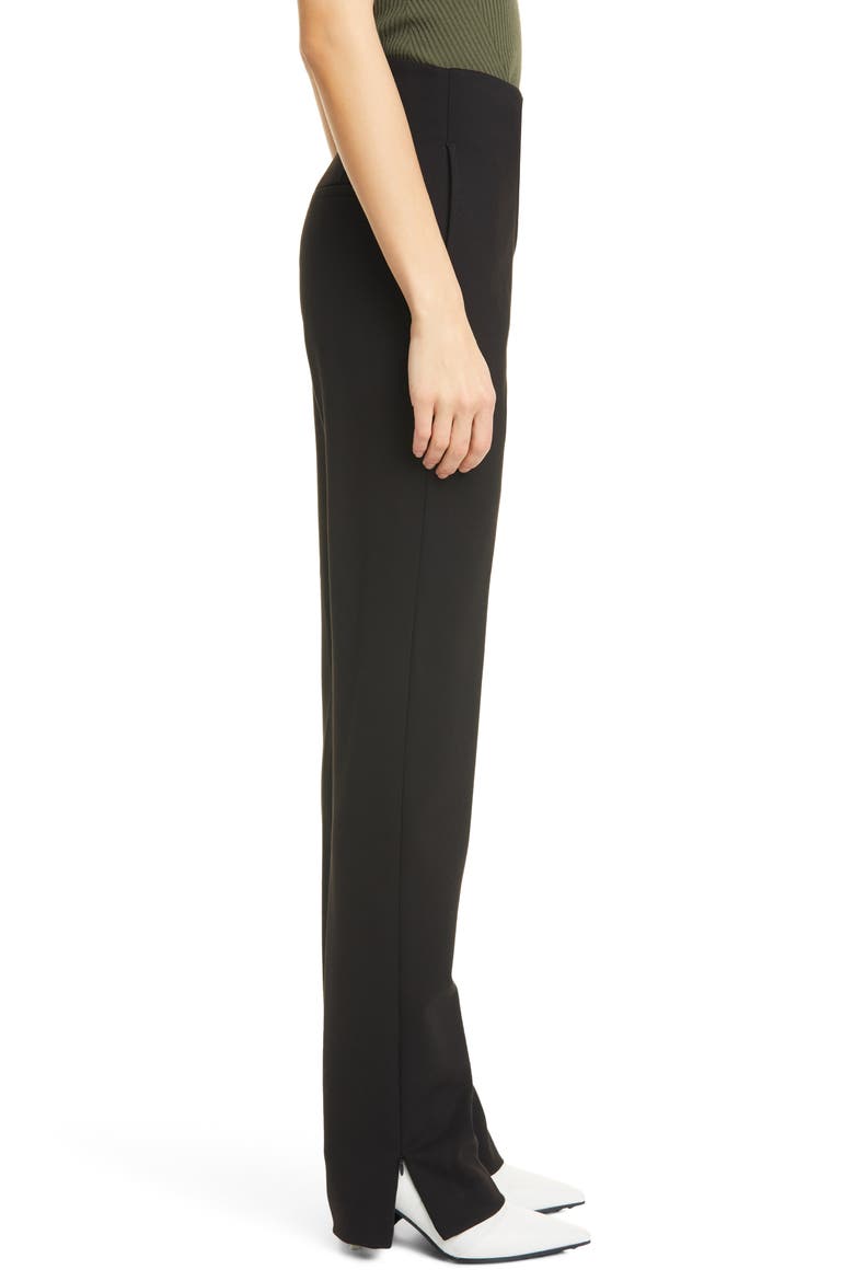 Jess Zip Hem Pants, Alternate, color, BLACK