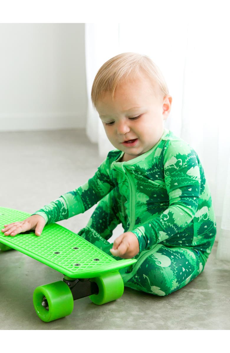 RuggedButts SoftSnooze Baby Boys One Piece Footie Pajamas, Alternate, color, Camo Chameleon