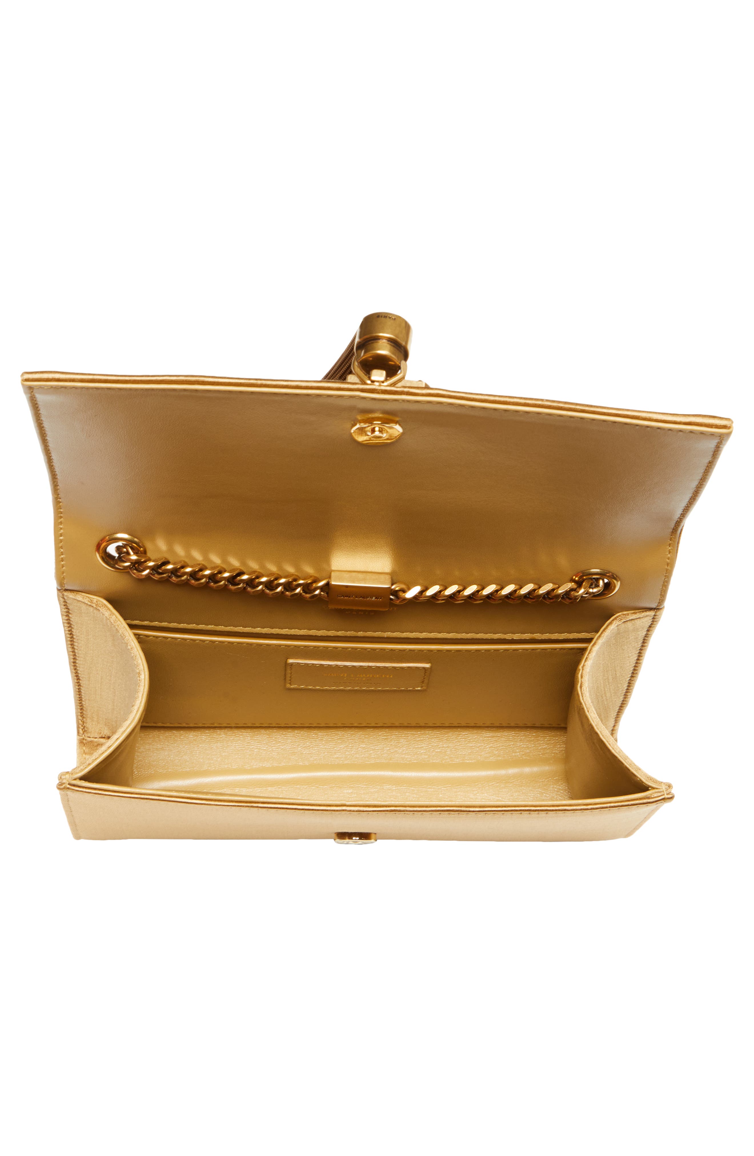 Small Kate Satin Shoulder Bag, Alternate, color, GOLD DUST