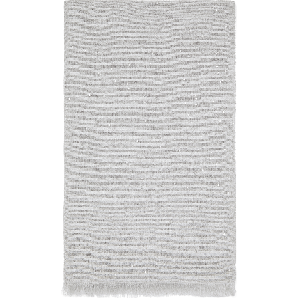Brunello Cucinelli Cashmere And Silk Diamond Yarn Scarf In Gray