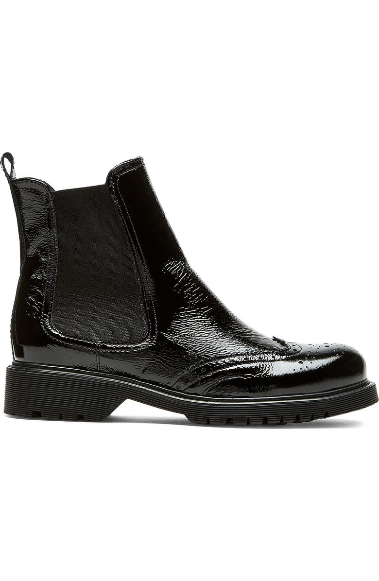 La Canadienne Hansel Wingtip Waterproof Chelsea Boot, Alternate, color, Black Patent Leather