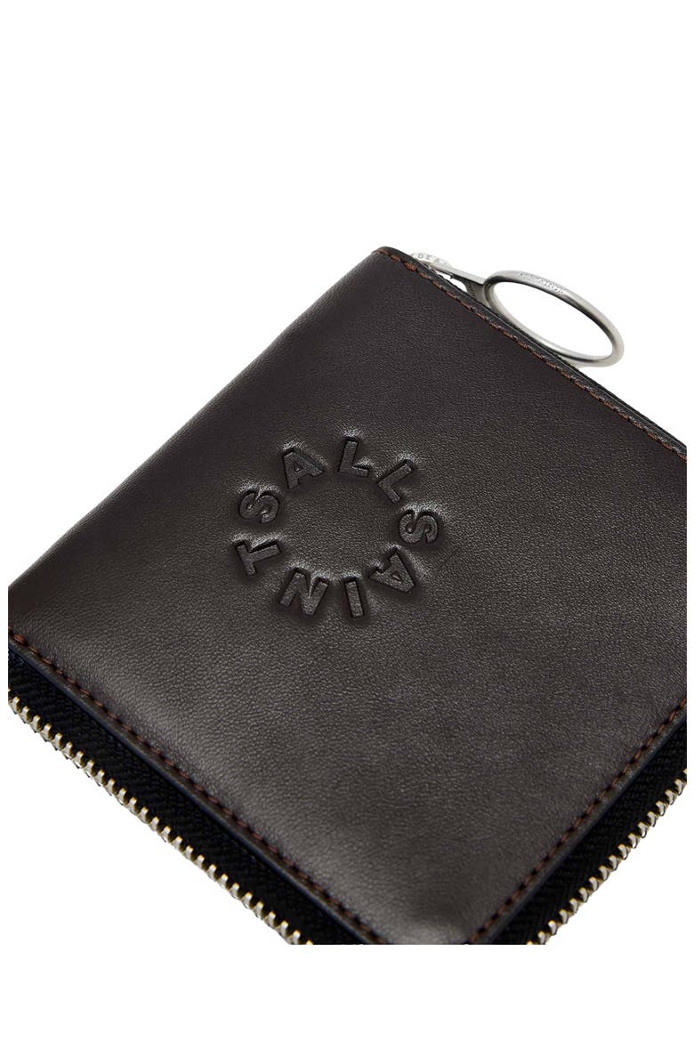 Arlo Leather Zip Wallet, Alternate, color, BITTER BROWN