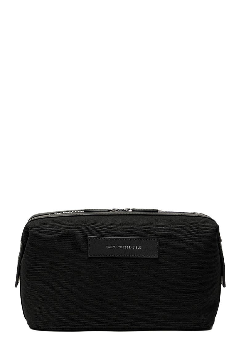 Kenyatta Organic Cotton Canvas Toiletry Bag, Main, color, Black