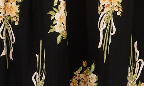 August Sky Floral Bow Strap Maxi Dress