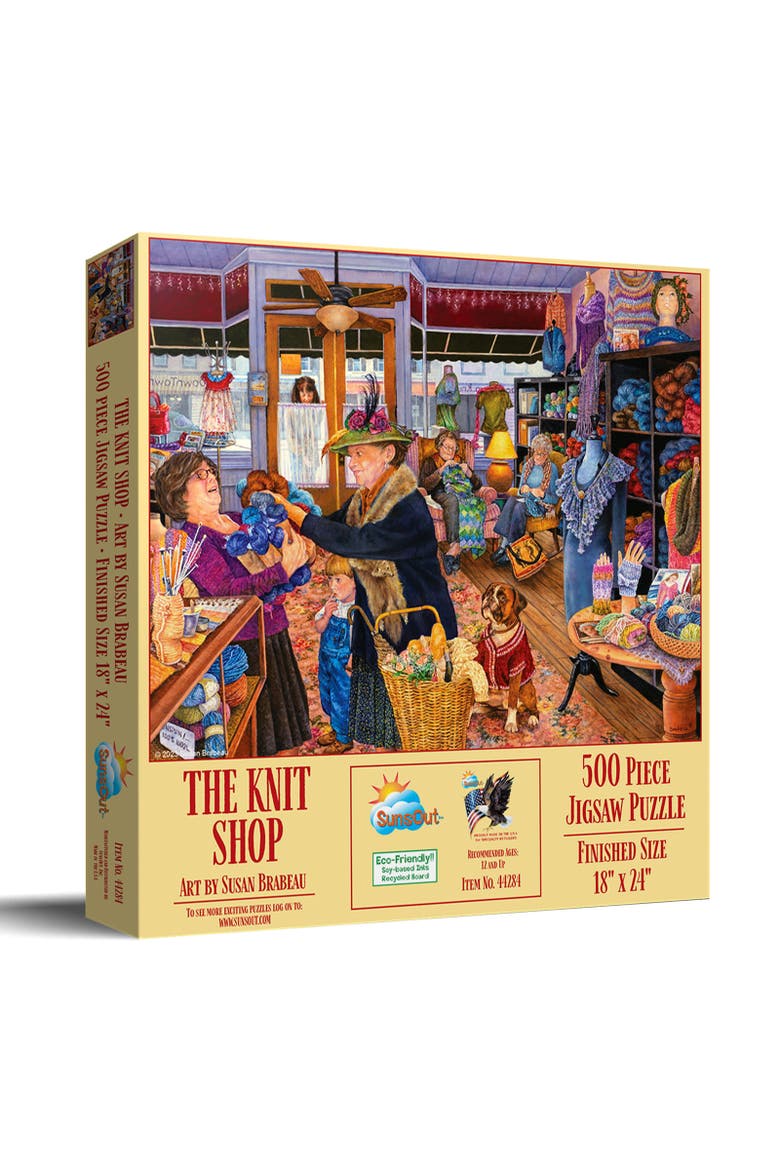 The Knit Shop 500 piece Jigsaw Puzzle for Adults, Main, color, Multicolor