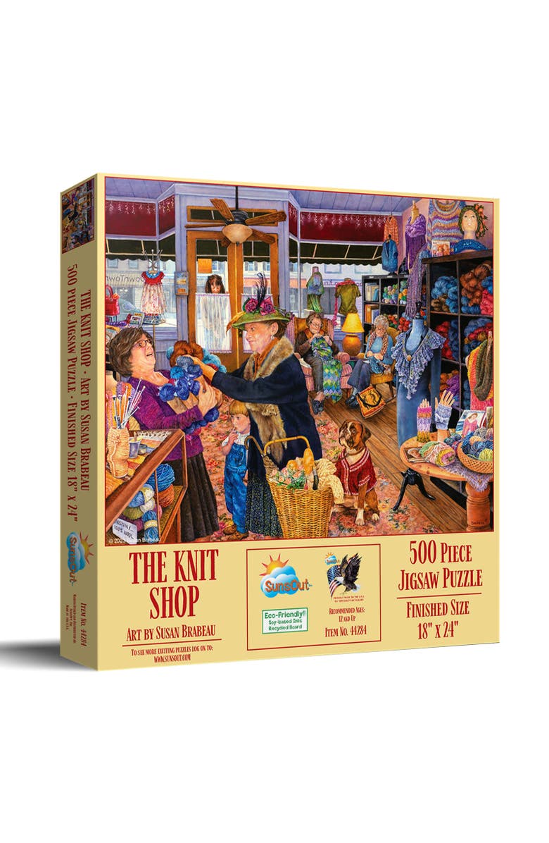 Sunsout The Knit Shop 500 piece Jigsaw Puzzle for Adults, Main, color, 