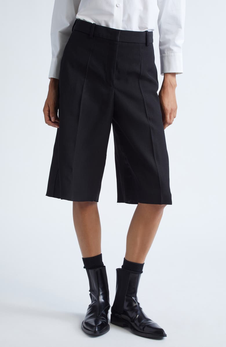 Jil Sander Straight Leg Shorts, Main, color, Black