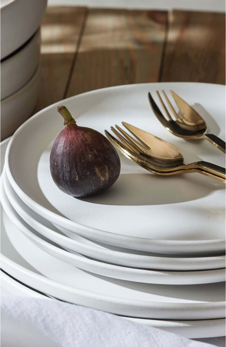 Stone Lain Porto by Stone Lain Macchio Stoneware 12-Piece Dinnerware Set, Alternate, color, White Matte