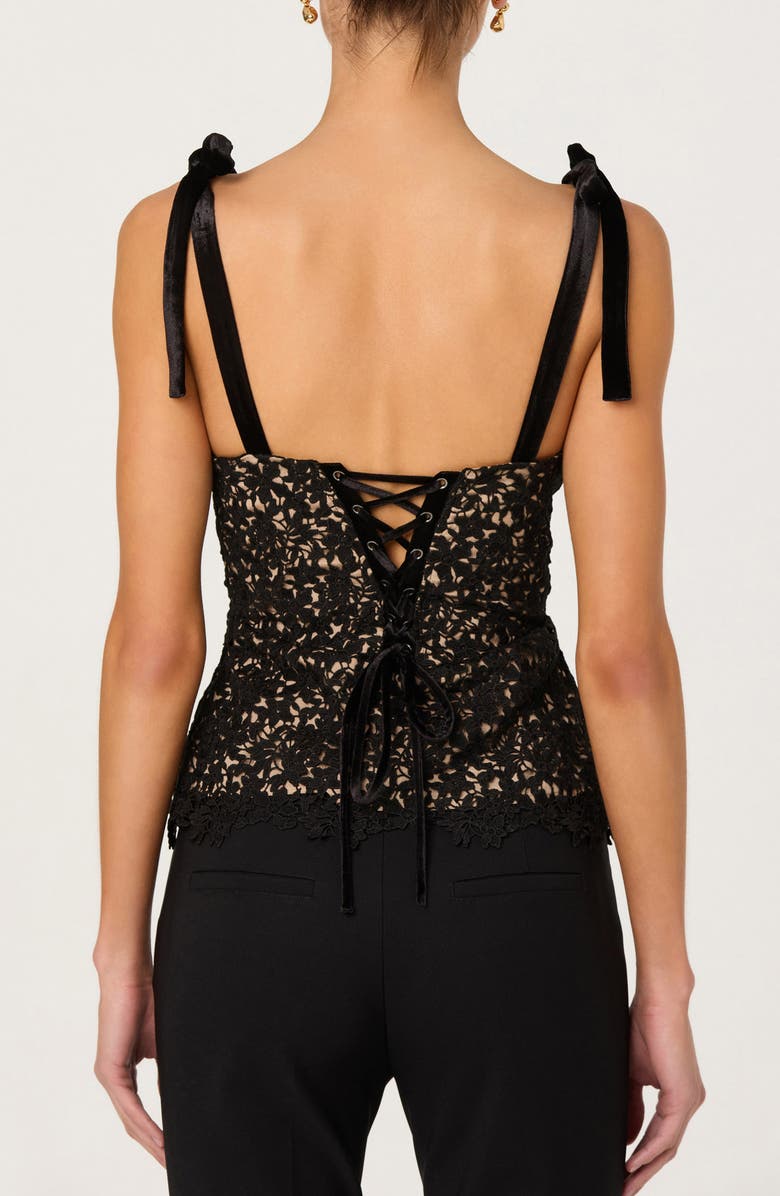 ASTR the Label Donne Lace Corset Top, Alternate, color, Black Nude