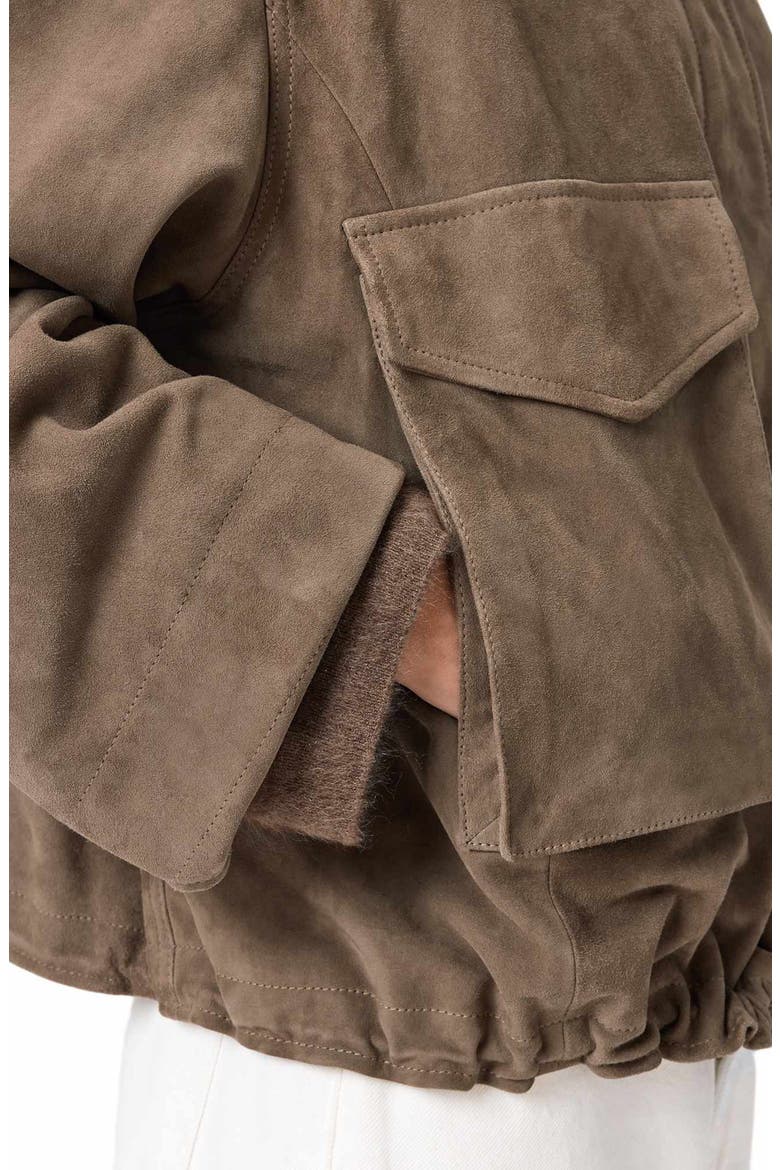 Clay Suede Jacket, Alternate, color, WALNUT BROWN