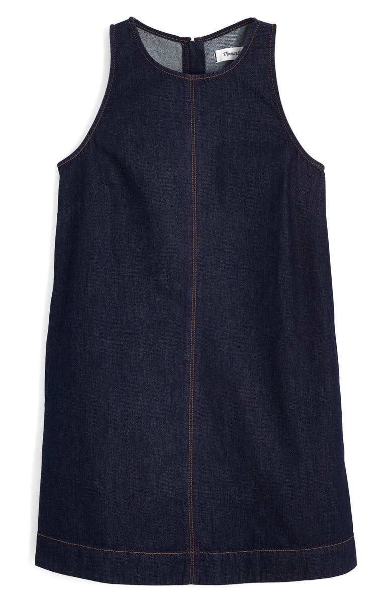 Madewell Denim Shift Minidress, Alternate, color, Rinse Wash