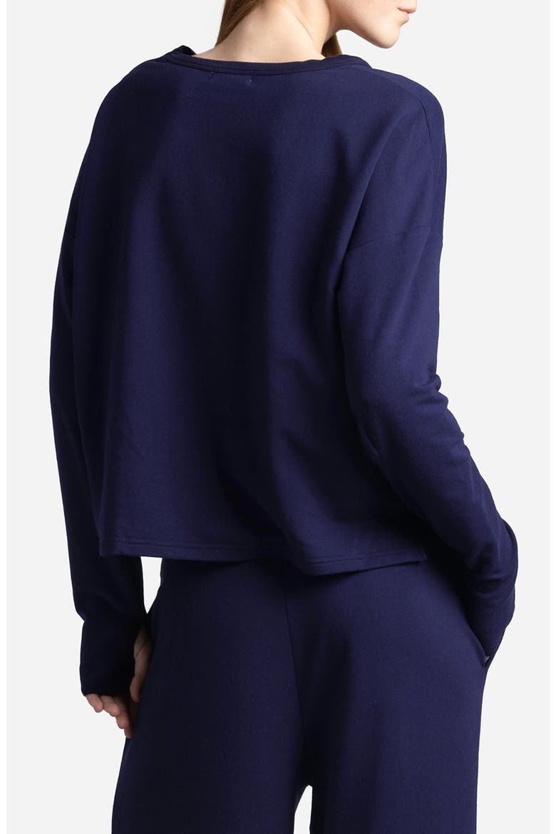 Light French Terry Pullover, Alternate, color, MARITIME BLUE