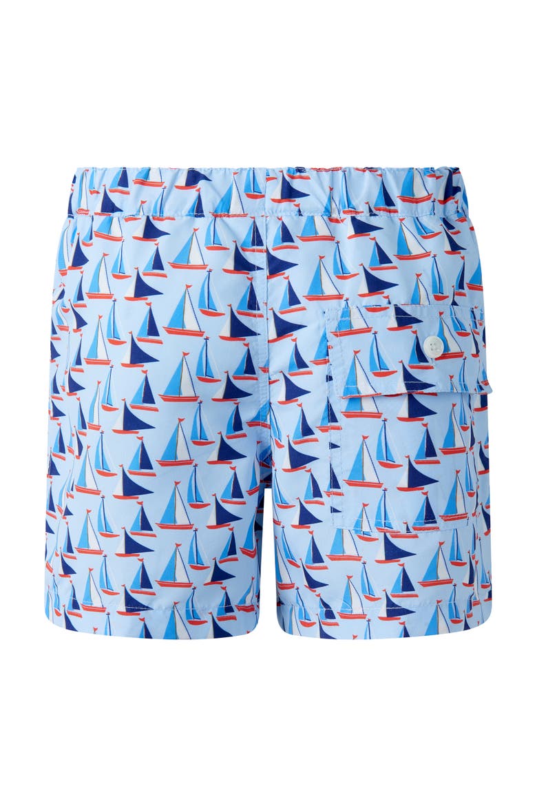 Boys' Sailboat Swim Trunks, Alternate, color, Blue
