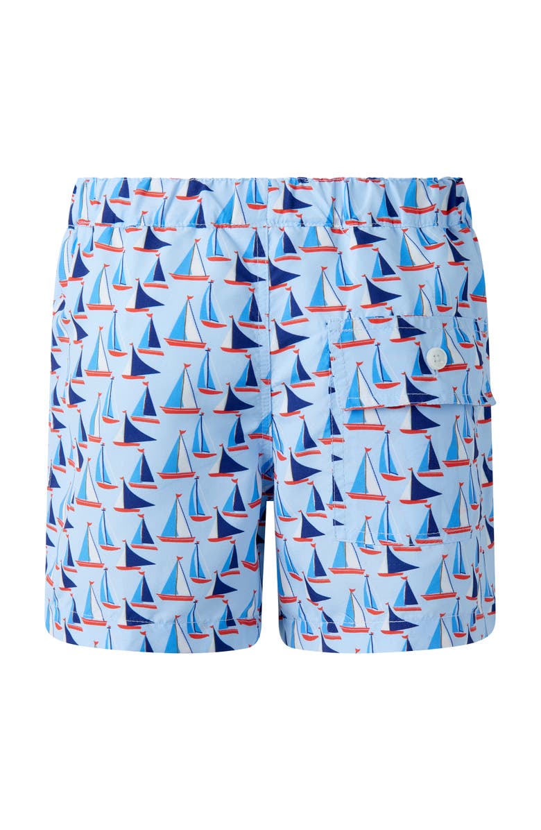 Rachel Riley Boys' Sailboat Swim Trunks, Alternate, color, Blue