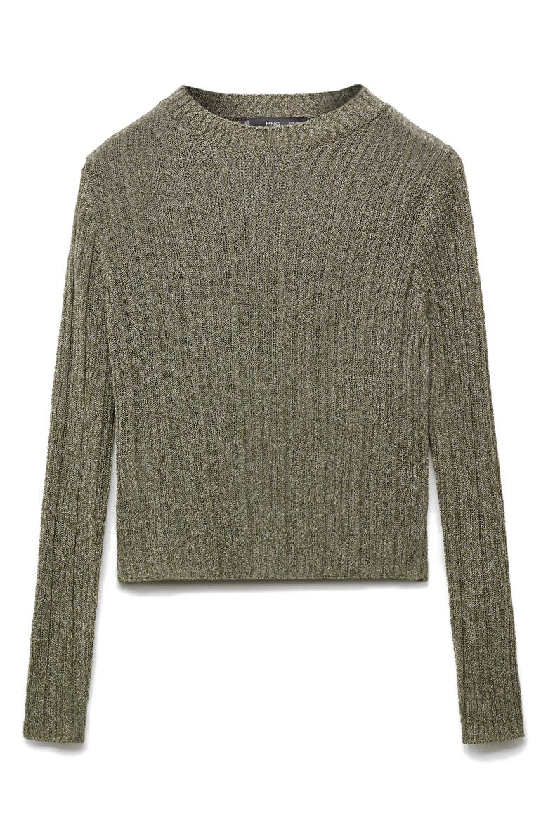 MANGO Perkins Metallic Sweater, Alternate, color, 