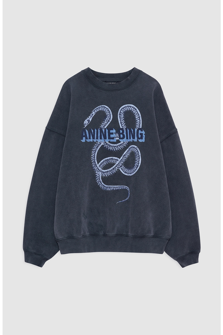 Harvey Crew Sweatshirt Snake, Alternate, color, Washed Black