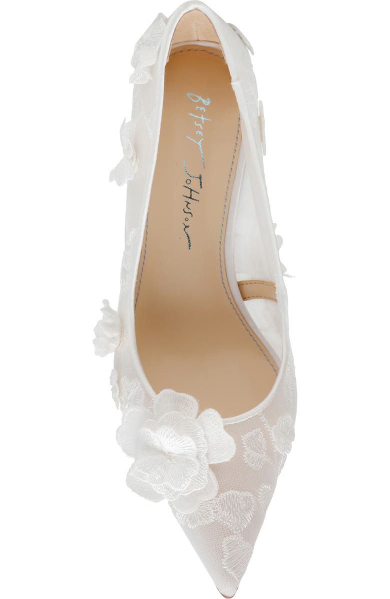 Betsey Johnson Aimey Pointed Toe Pump, Alternate, color, Ivory