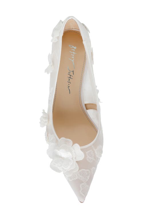 Shop Betsey Johnson Aimey Pointed Toe Pump In Ivory