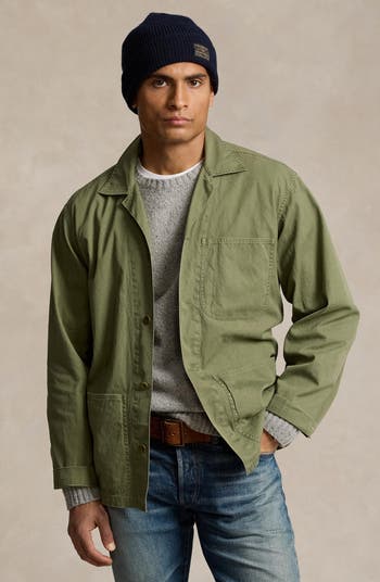 Polo Ralph Lauren Soft Fade Cotton Twill Button-Up Chore Polo Ralph Lauren Soft Fade Cotton Twill Button-Up Chore