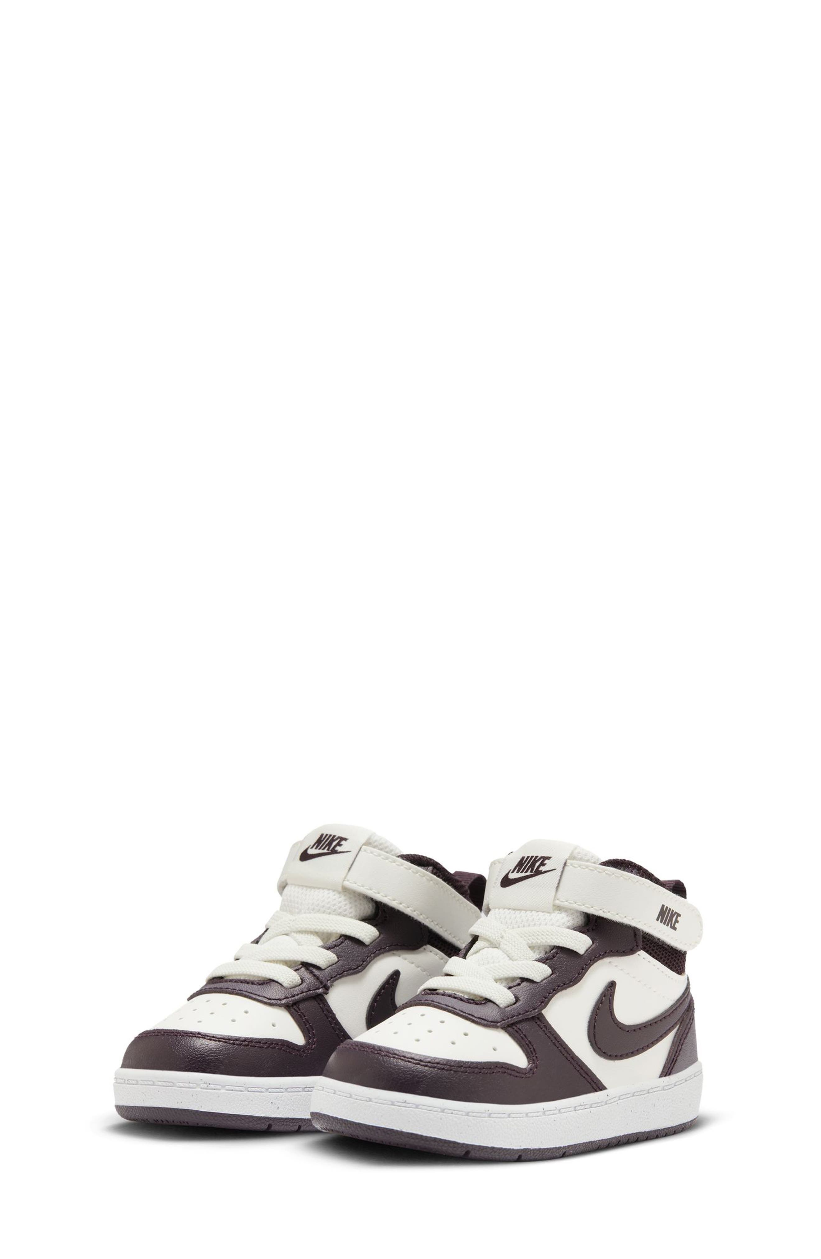Kids' Court Borough Mid 2 Sneaker, Main, color, SAIL/ BURGUNDY ASH/ WHITE