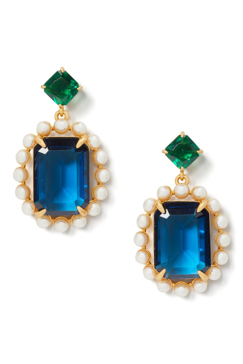 set in stone drop earrings, Main, color, BLUE/ MULTI