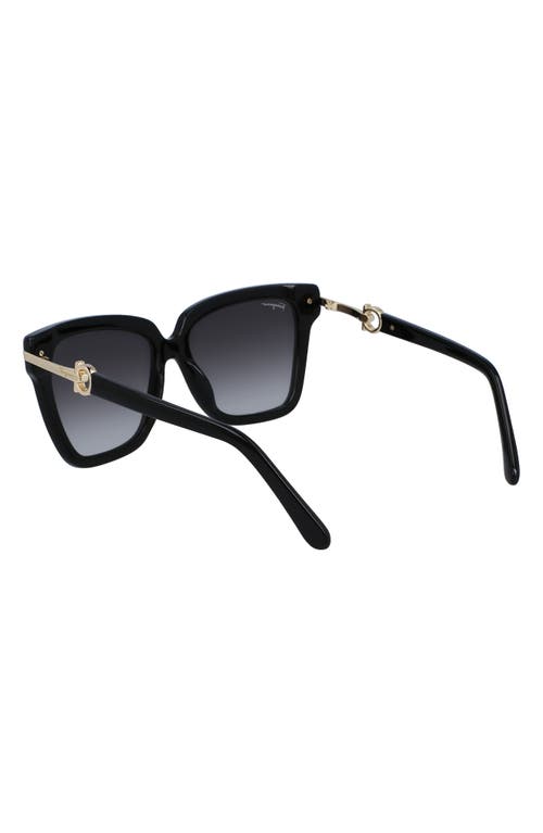 Ferragamo 57mm Polarized Rectangular Sunglasses In Multi