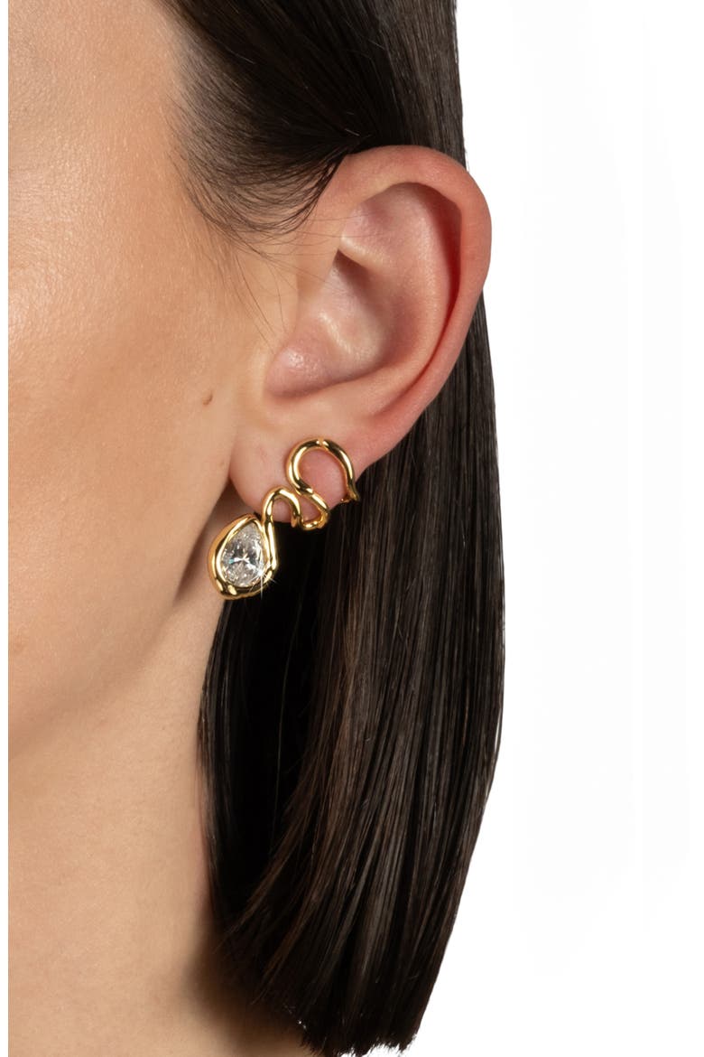 Asterales Vine Linear Drop Earrings, Alternate, color, GOLD STONES