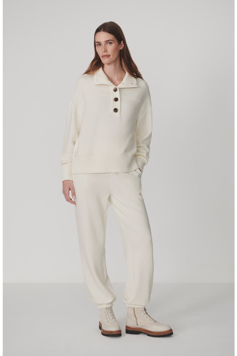 Bronya Button Placket Sweatshirt, Alternate, color, PRISTINE
