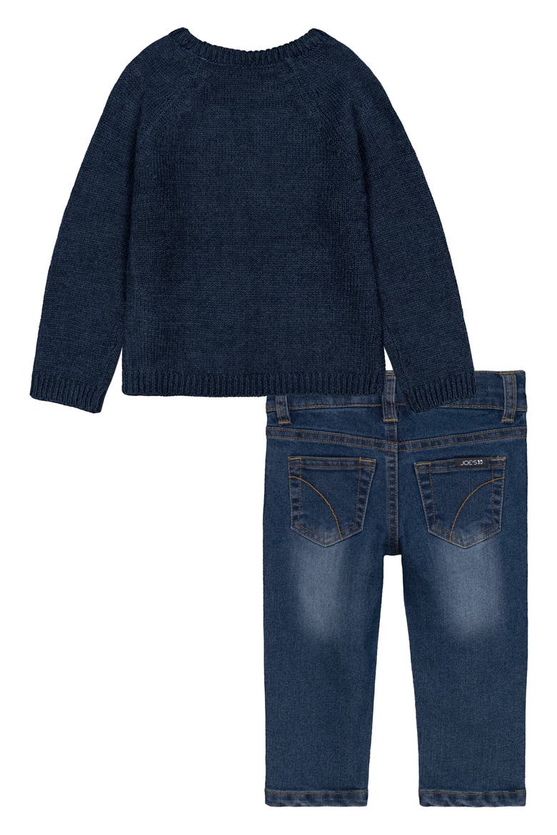 Cable Stitch Sweater & Jeans Set, Alternate, color, NAVY