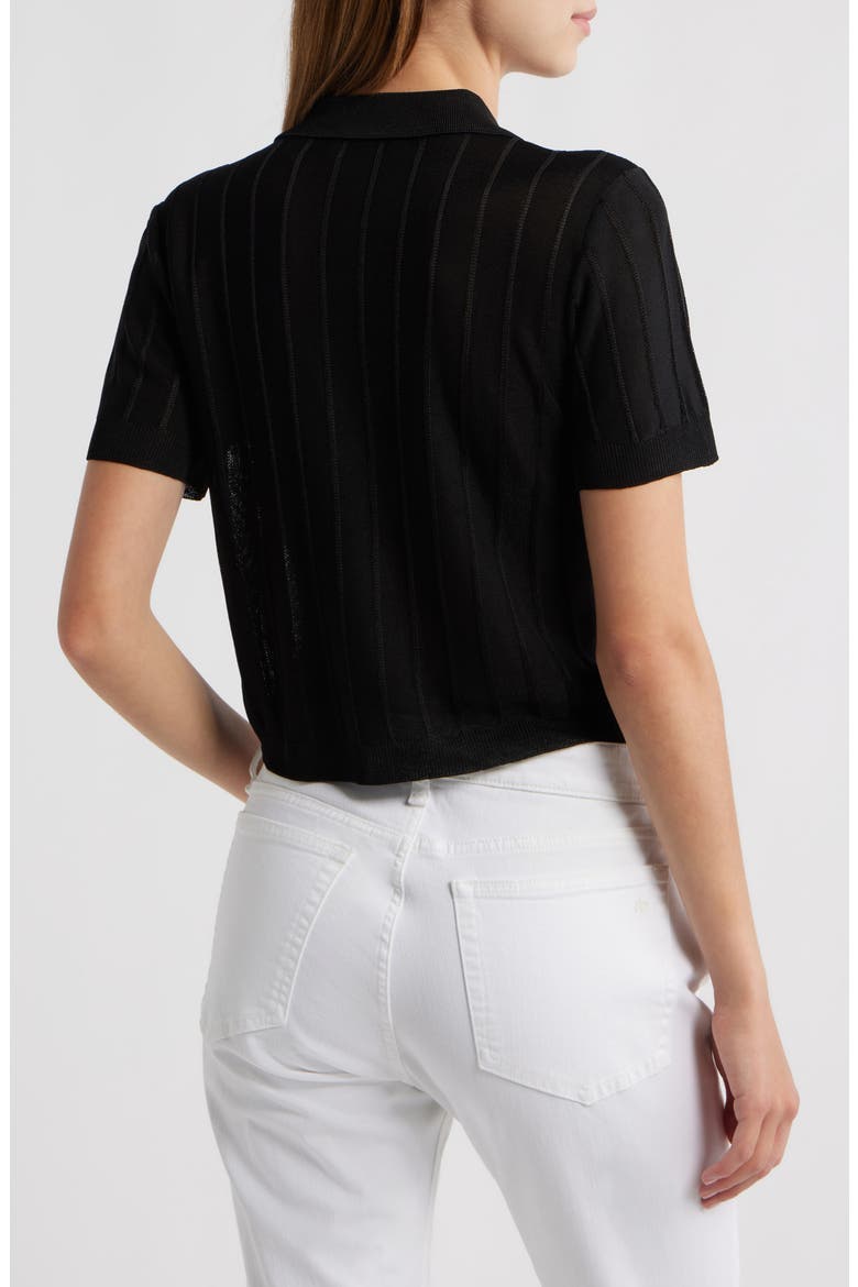 The Ribbed Polo, Alternate, color, BLACK