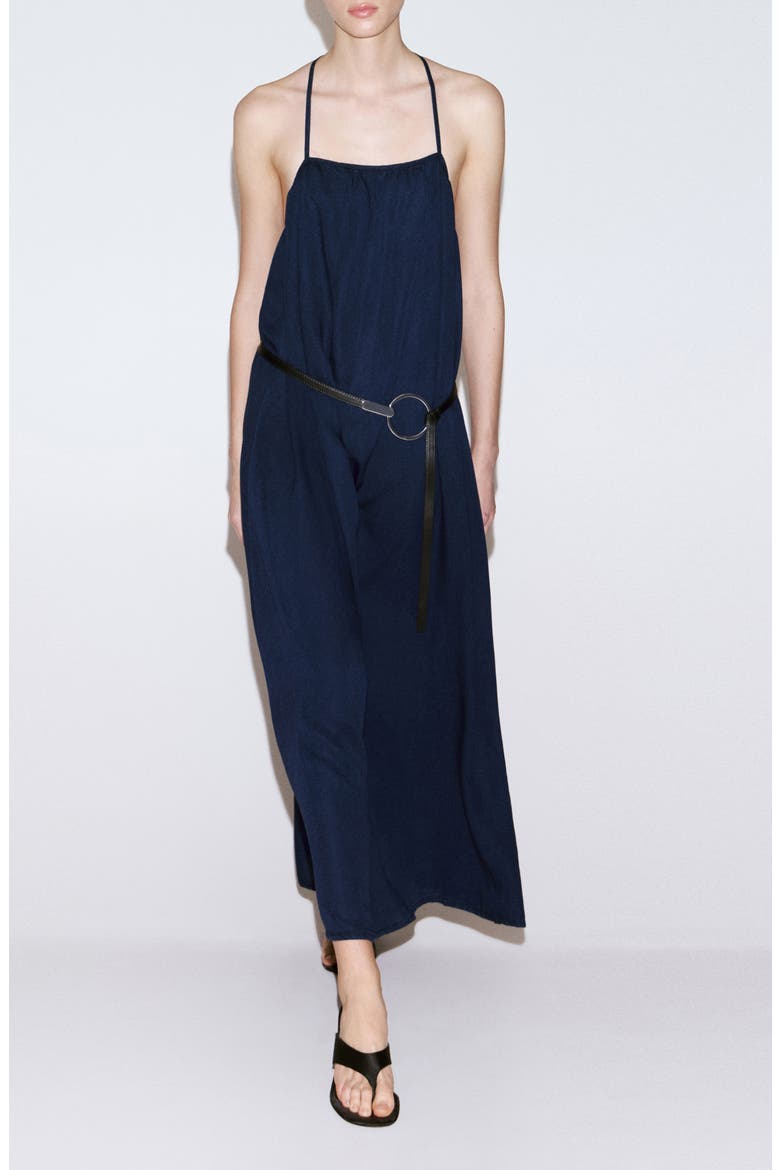 A-Line Lyocell Dress, Main, color, DARK BLUE