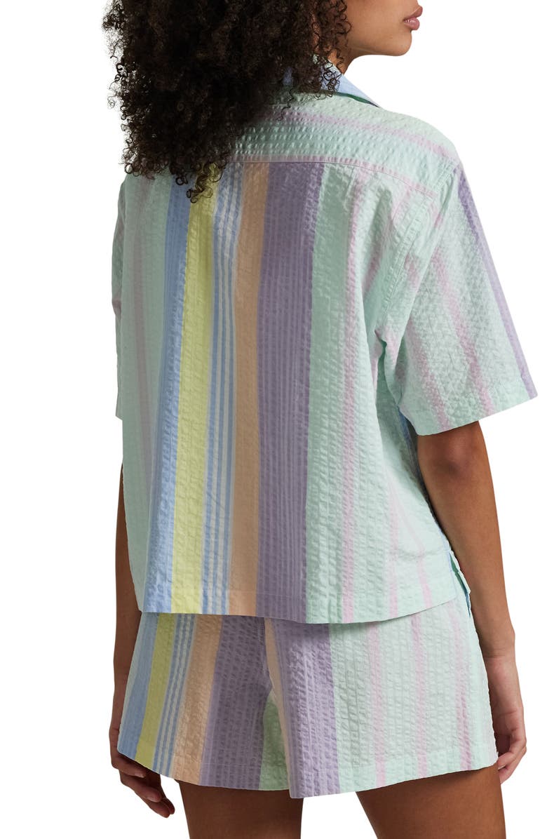 Polo Ralph Lauren Hampton Cotton Seersucker Short Pajamas, Alternate, color, 