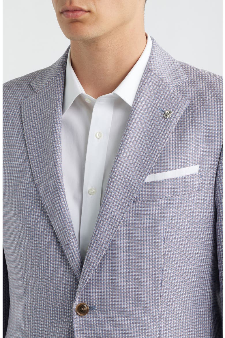 Hutson Slim Fit Light Light Purple Houndstooth Check Virgin Wool Sport Coat, Alternate, color, PURPLE / BLUE