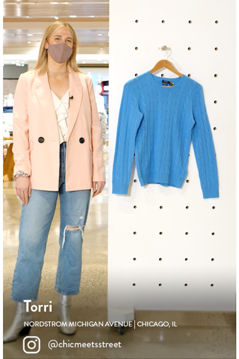 Julianna Cable Knit Cashmere Sweater video