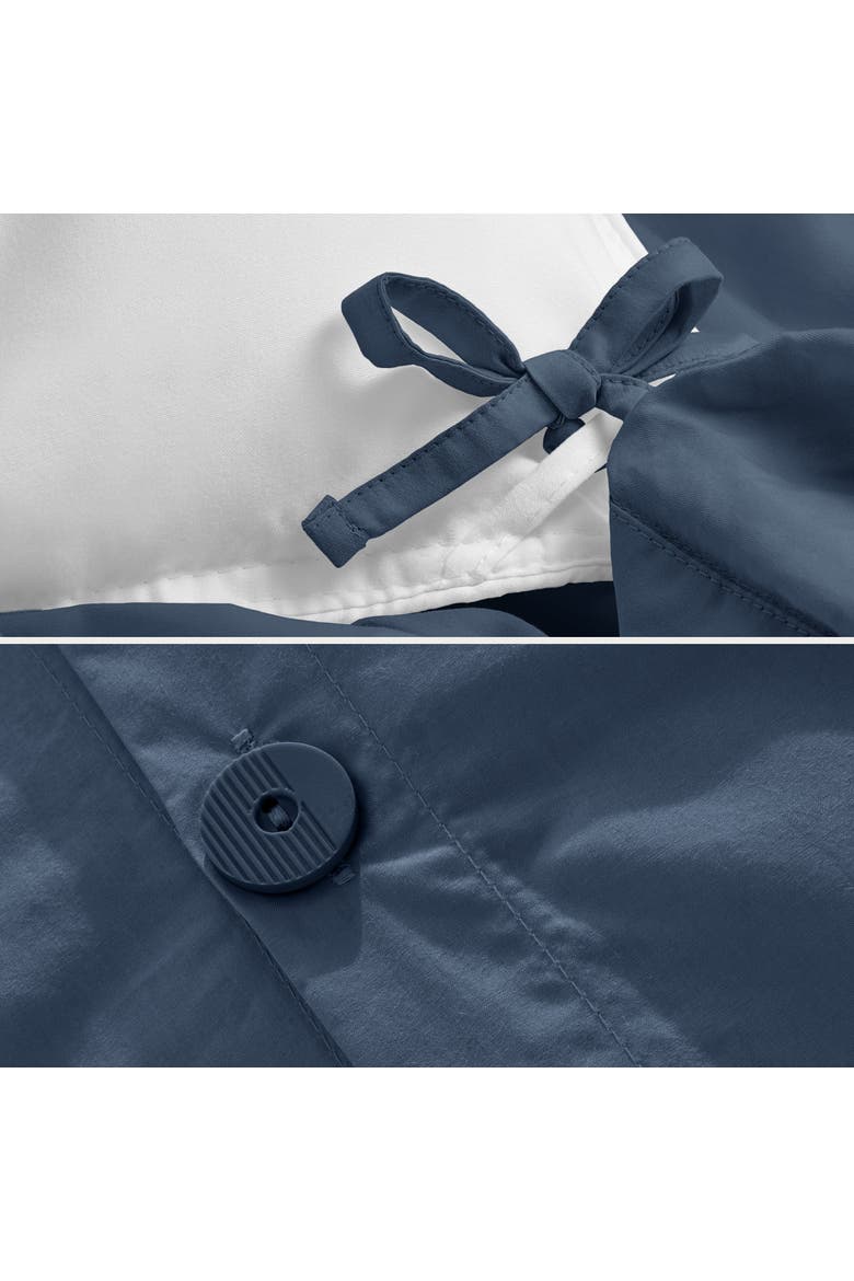 100% Organic Cotton Percale Duvet Cover and Sham Set, Alternate, color, Bering Sea