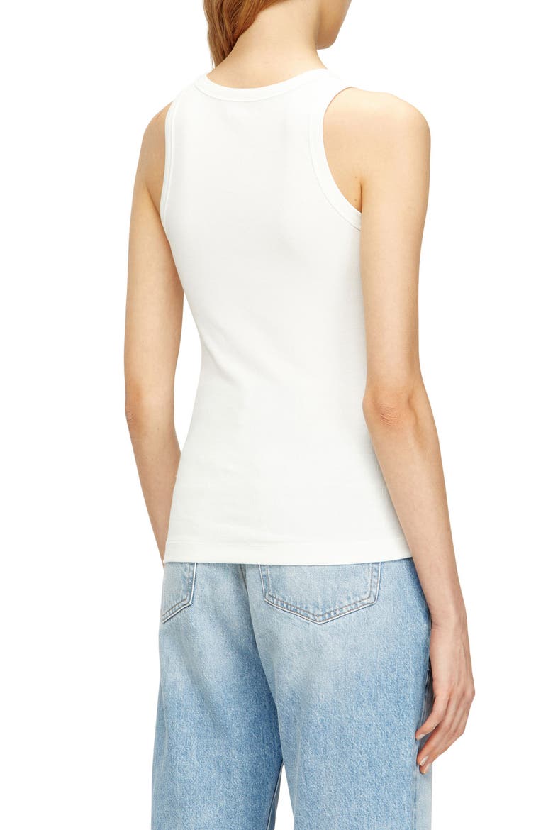 T-Anki-OD Metallic Oval D Cutout Rib Tank, Alternate, color, OFF/ WHITE