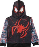 Marvel Spider-Verse Miles Morales Cosplay Fleece Zip-Up Hoodie