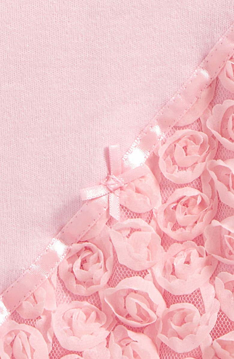 Little Me Rosette Lace Receiving Blanket, Alternate, color, 