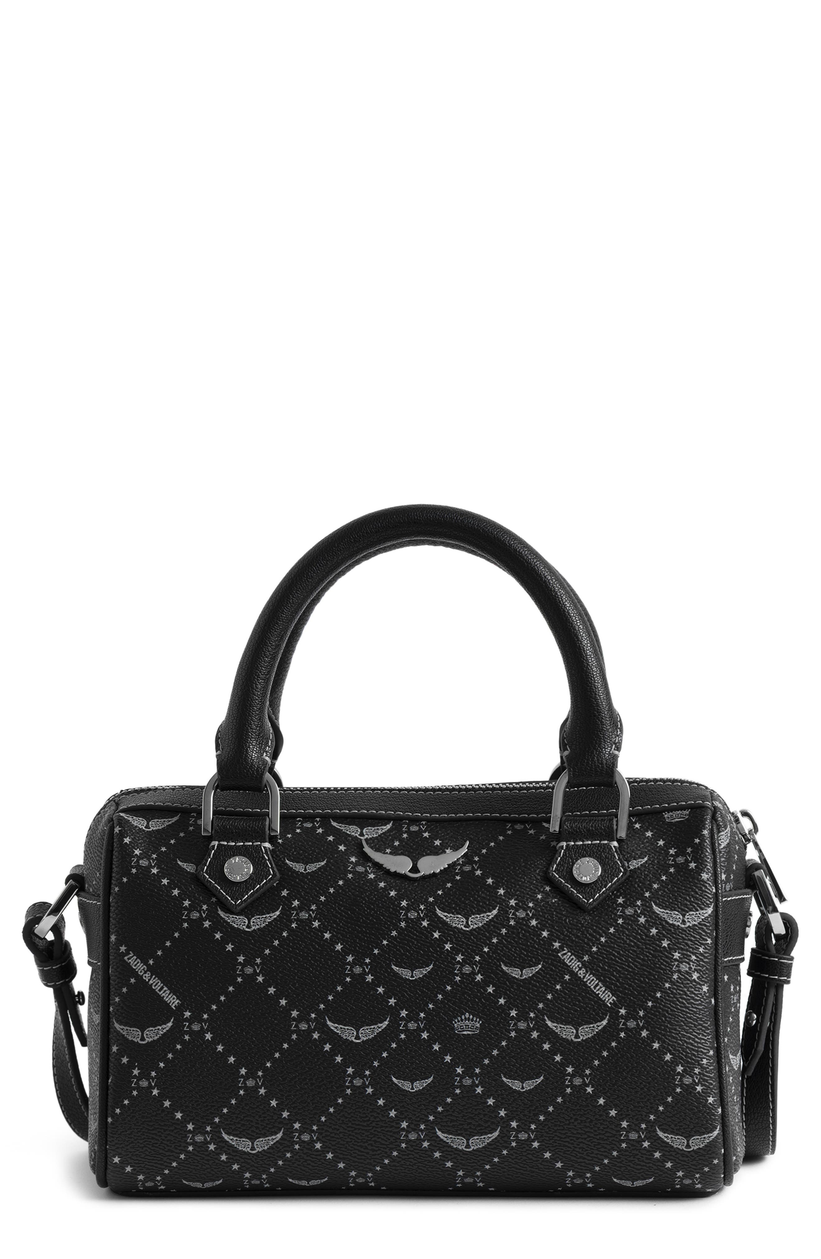 Zadig 
Voltaire Extra Small Sunny Vibe Monogram Bag, Main, color, Black