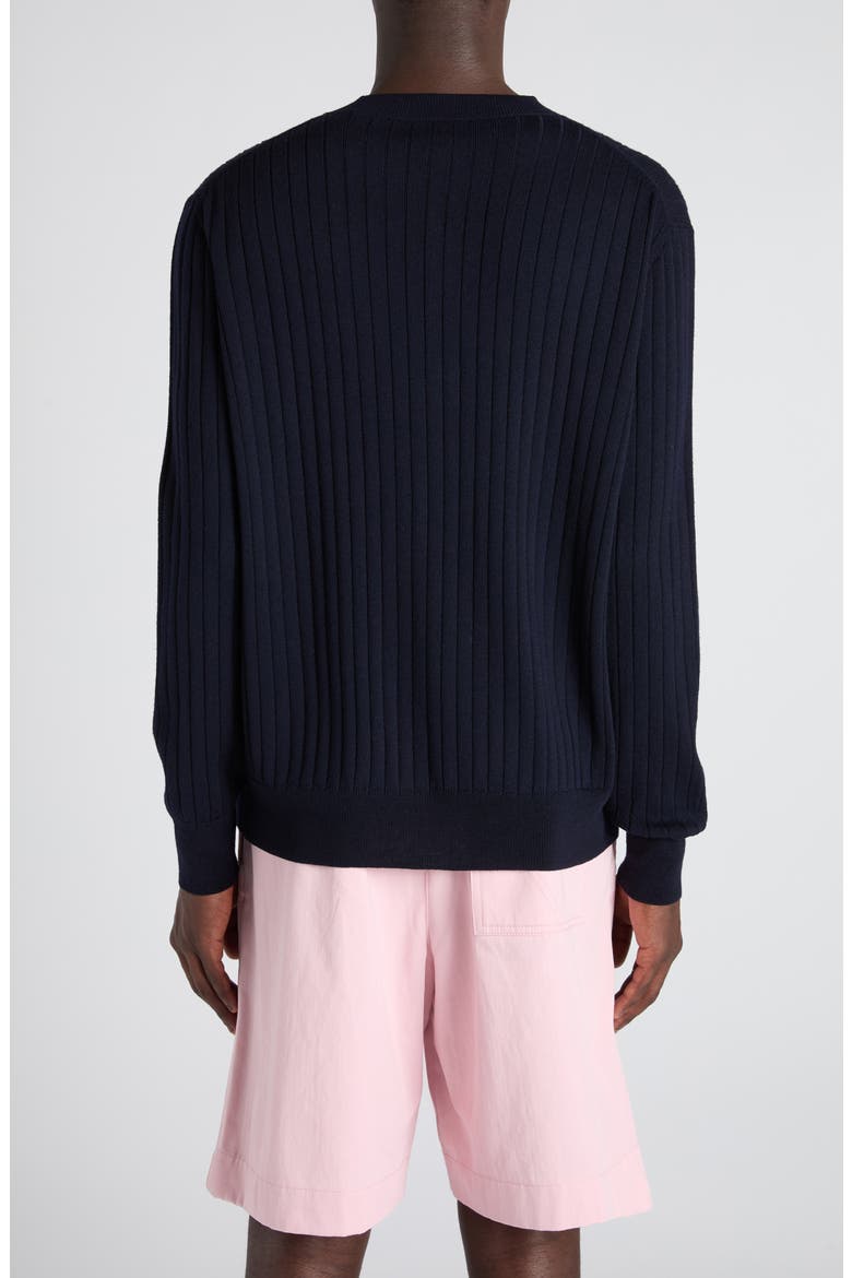 Rib Wool Cardigan, Alternate, color, 4140 ABYSS