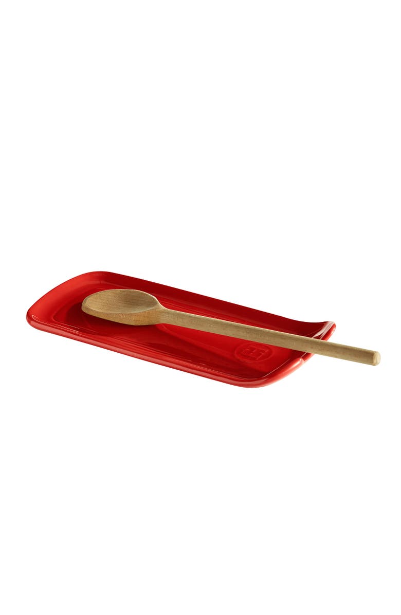 Emile Henry Spoon Rest, Alternate, color, Burgundy
