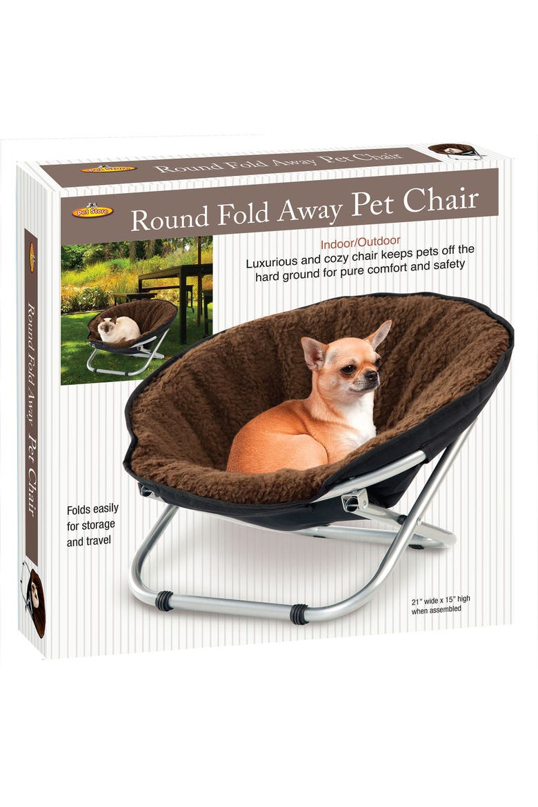 Etna Folding Pet Cozy Chair, Alternate, color, Brown